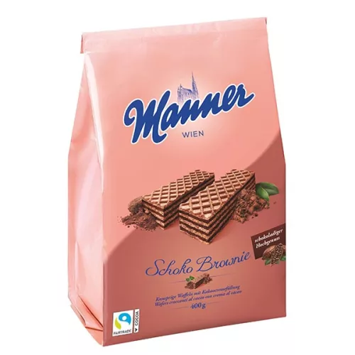 Manner csokoládés-brownies ostya 400g