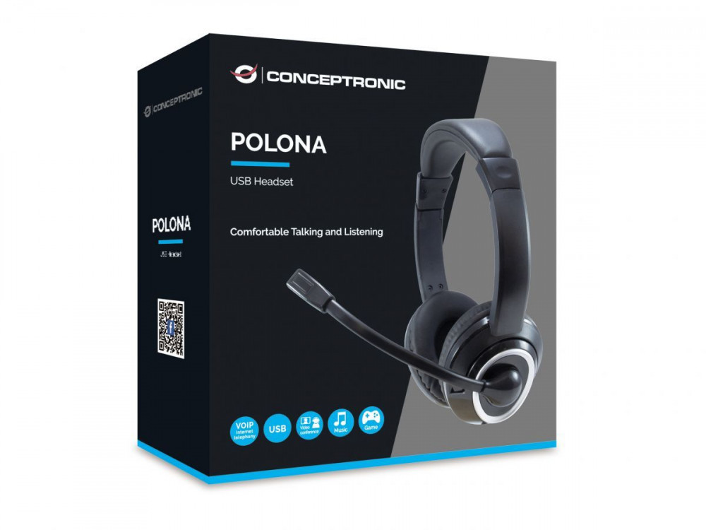Conceptronic POLONA01B Headset Black