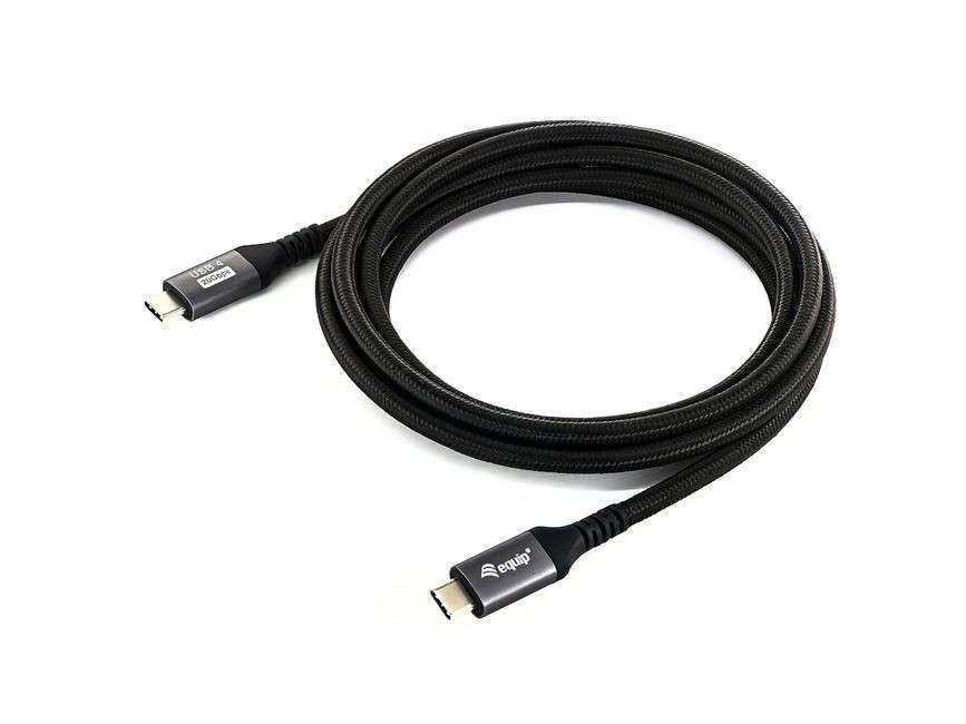 EQuip USB-C 4 Gen3 to USB-C 100W cable 1,2m Black