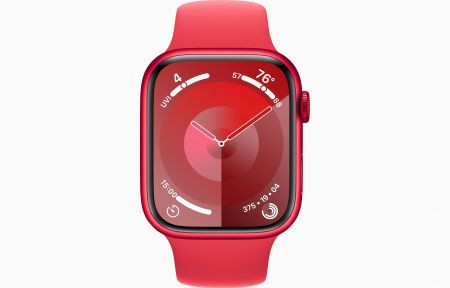 Apple Watch S9 Cellular 45mm Red Alu Case with Red Sport Band M/L