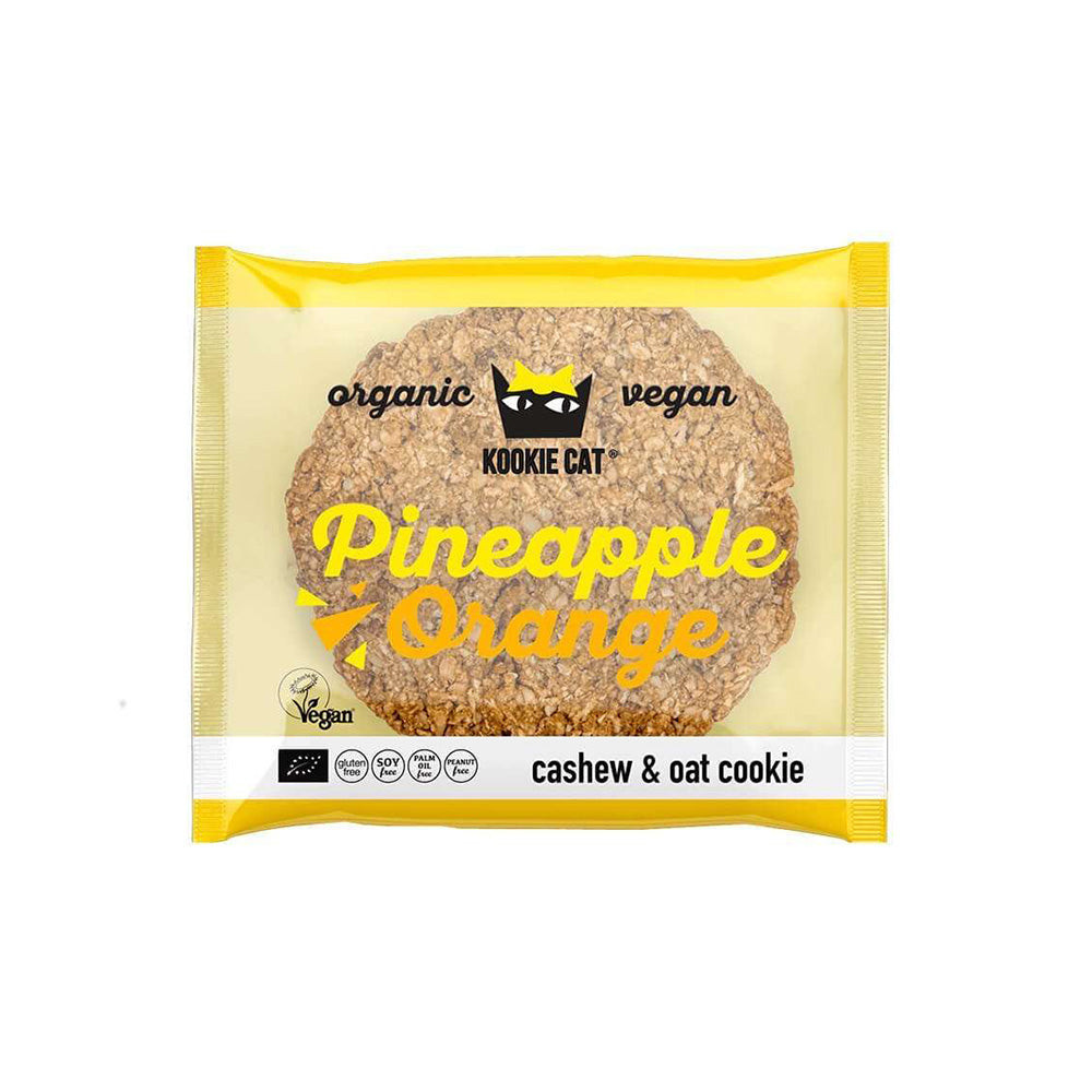 Kookie Cat Ananászos-narancsos zabkeksz - bio - 50g