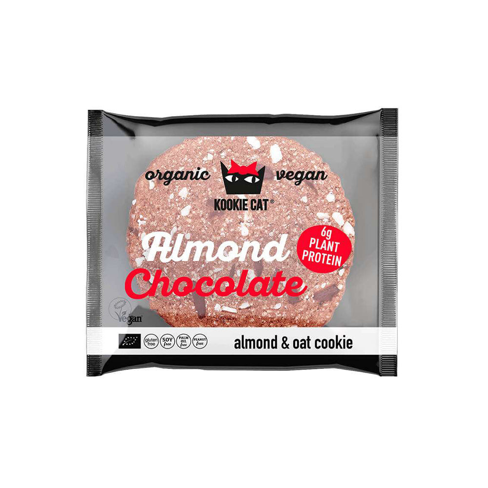 Kookie Cat Mandulás-csokis fehérjés zabkeksz - bio - 50g
