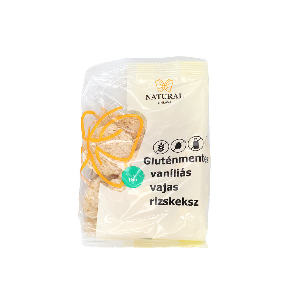Natural Vaníliás vajas rizskeksz - 100g