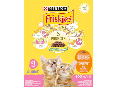 Friskies Cat száraz 300g Junior Csirke-zöldség Friskies Cat száraz 300g Junior Csirke-zöldség