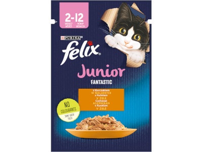 Felix Cat alutasakos 85g Junior Csirke aszpikban Fantastic Felix Cat alutasakos 85g Junior Csirke aszpikban Fantastic