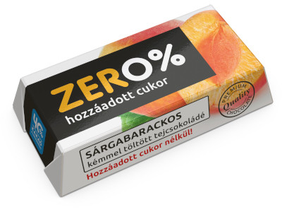 Szerencsi Zéro kocka 21g Sárgabarackos - tej