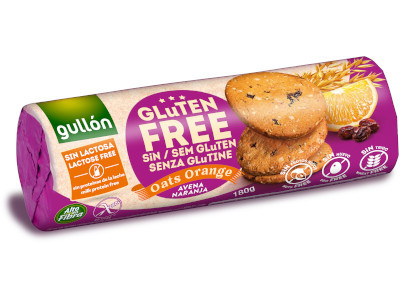 Gullón 180g Oats Orange gluténmentes keksz zabbal és naranccsal