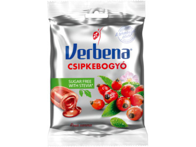 Verbena cukorka 60g cukormentes Csipkebogyó