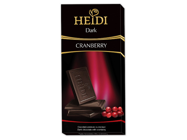 HEIDI 80g Étcsokoládé Cranberry - Vörösáfonya