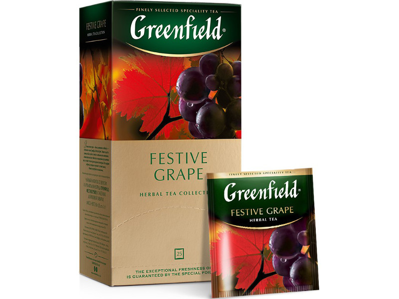 Greenfield Herbal tea 25*-2g Festive Grape Greenfield Herbal tea 25*-2g Festive Grape