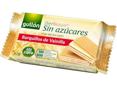 Gullón 60g Barquillos cukormentes nápolyi Vaníliás 9363