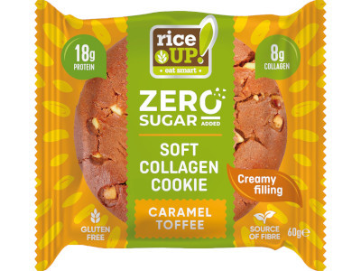 Rice Up Zero! Kollagénes Proteines keksz 60g Caramel ízű