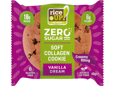 Rice Up Zero! Kollagénes Proteines keksz 60g Vanília ízű
