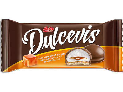 Nefis Dulcevis keksz 70g Karamellás-pillecukros