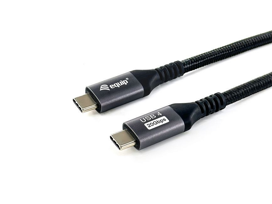 EQuip USB-C 4 Gen3 to USB-C 100W cable 1,2m Black