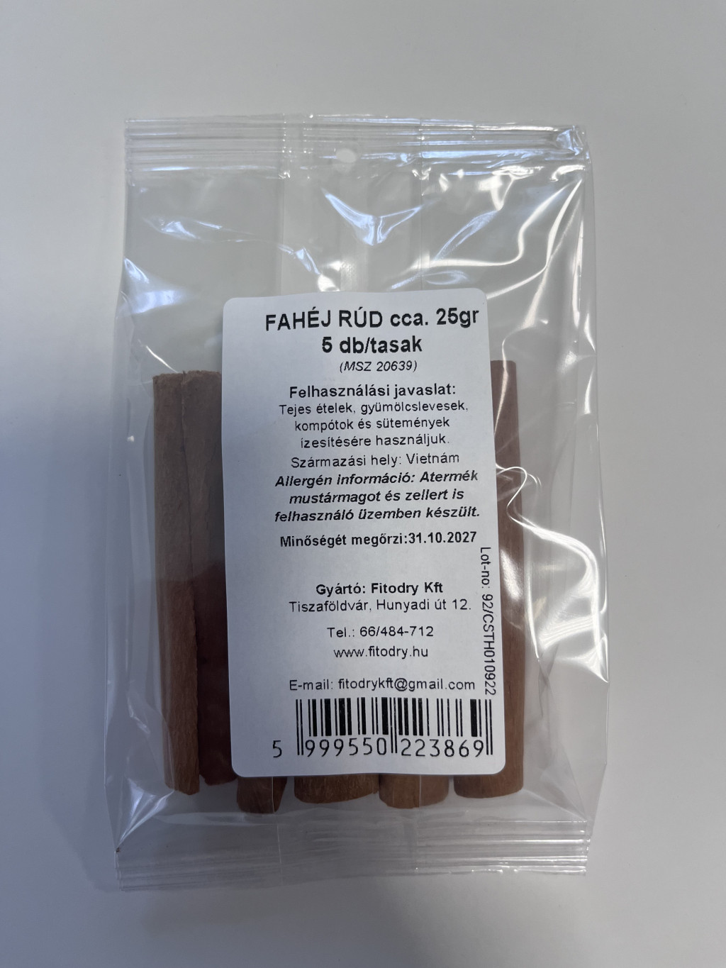 Fitodry fahéj rúd 25 g Fitodry fahéj rúd 25 g