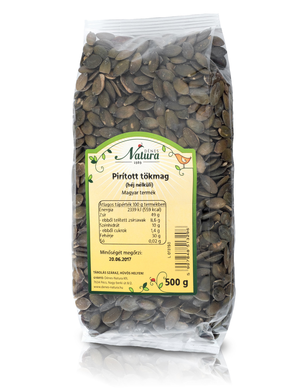 Natura pirított tökmag 500 g Natura pirított tökmag 500 g