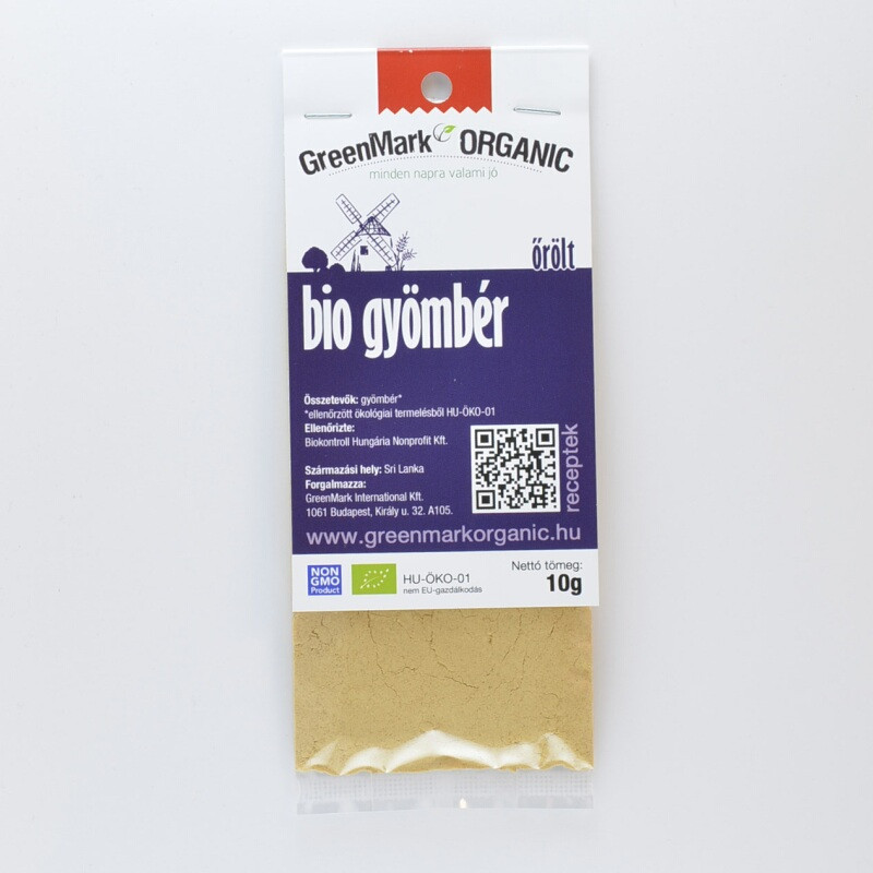 Greenmark bio gyömbér őrölt 10 g Greenmark bio gyömbér őrölt 10 g