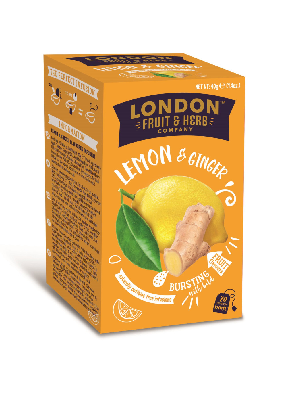 London citrom gyömbér tea 20x 40 g London citrom gyömbér tea 20x 40 g