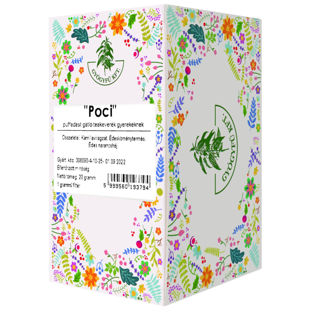 Gyógyfű poci puffadásgátló filteres teakeverék 0-8é korig 20x1g 20 g