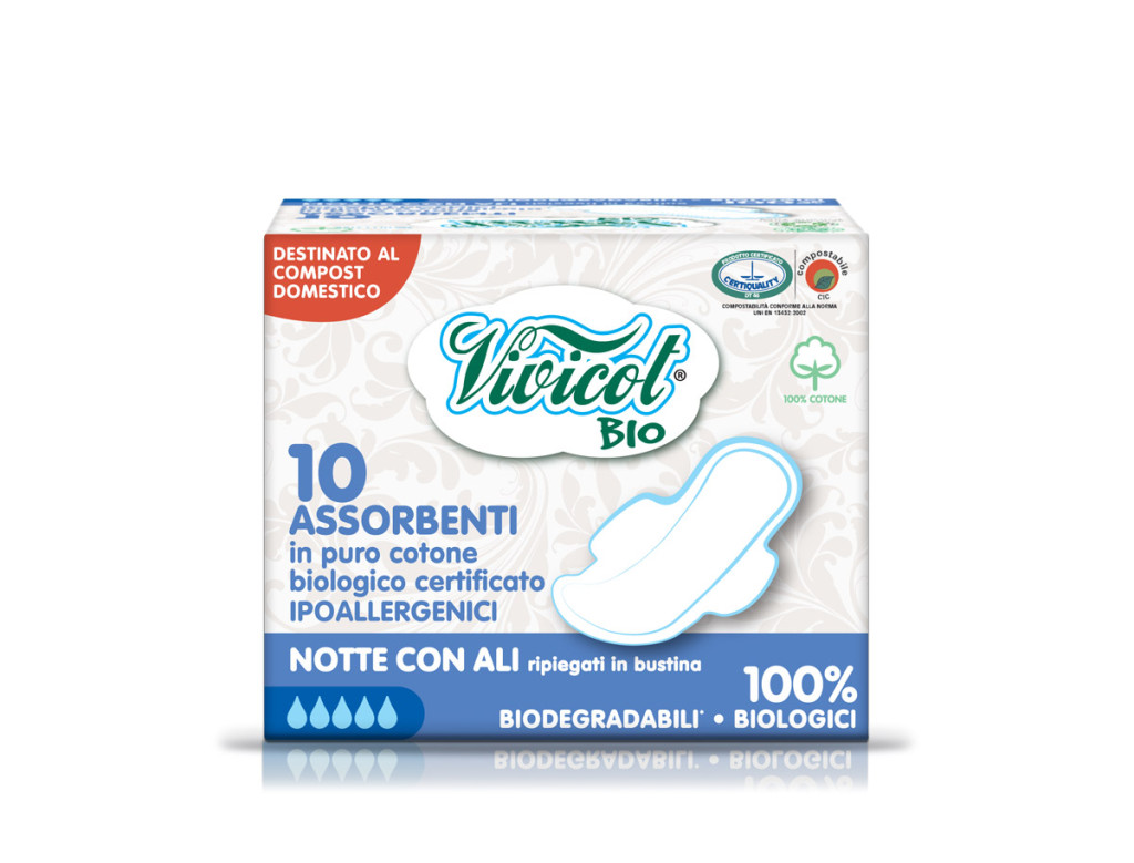 Vivicot bio éjszakai szárnyas betét 10 db Vivicot bio éjszakai szárnyas betét 10 db