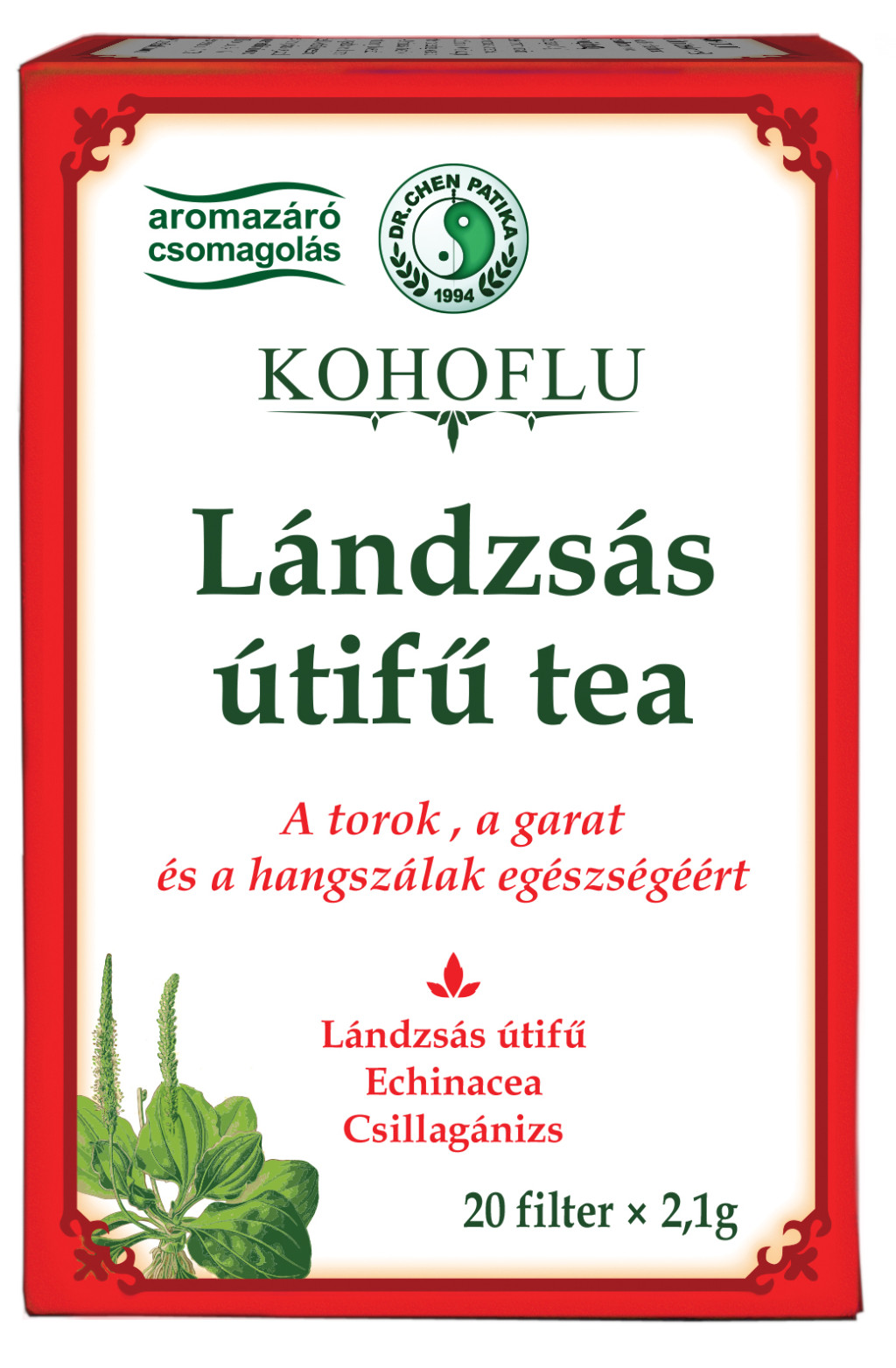 Dr.chen kohoflu lándzsás útifű teakeverék 20x2,1g Dr.chen kohoflu lándzsás útifű teakeverék 20x2,1g