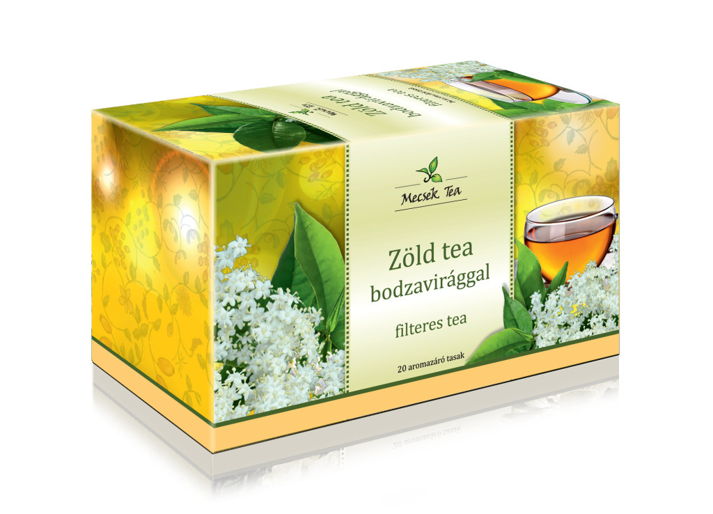 Mecsek zöld tea bodzavirággal 20x2g 40 g Mecsek zöld tea bodzavirággal 20x2g 40 g