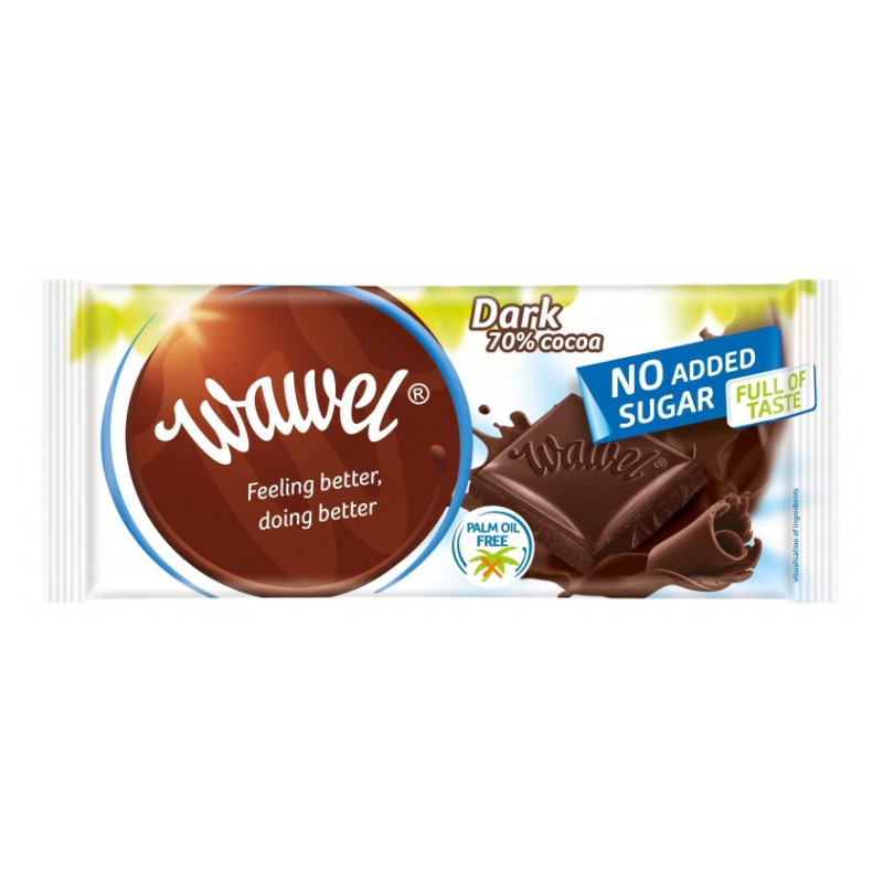 Wawel étcsokoládé cukor hozzáadása nélkül 70% 90 g Wawel étcsokoládé cukor hozzáadása nélkül 70% 90 g