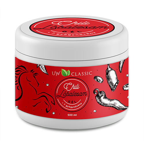 Uw classic lóbalzsam chilivel+7 gyógynövény 500 ml Uw classic lóbalzsam chilivel+7 gyógynövény 500 ml