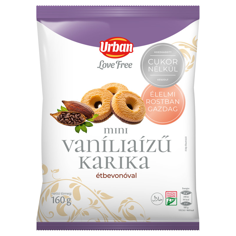 Urban Love Free vanília ízű karika hcn 160 g