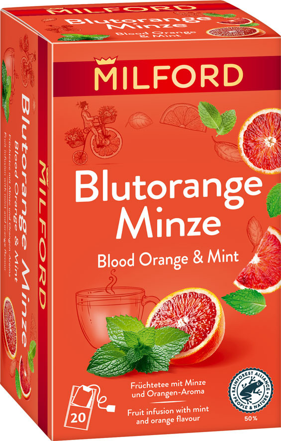 Milford vérnarancs-borsmenta ízű gyümölcstea 20x2g 40 g