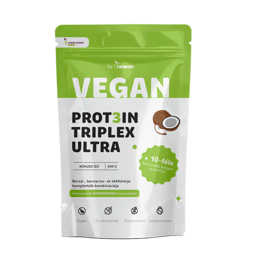 Netamin vegan prot3in triplex ultra fehérjepor kókusz 450 g Netamin vegan prot3in triplex ultra fehérjepor kókusz 450 g