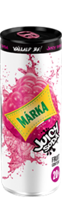 MÁRKA Juicy SODA Málna 0,25L CAN